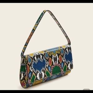 Multi color snake skin bag